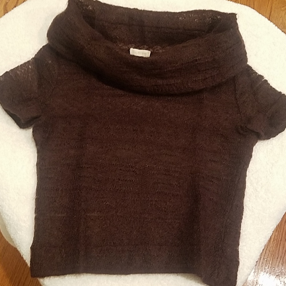 Valentino off shoulder semi-sheer knitted top